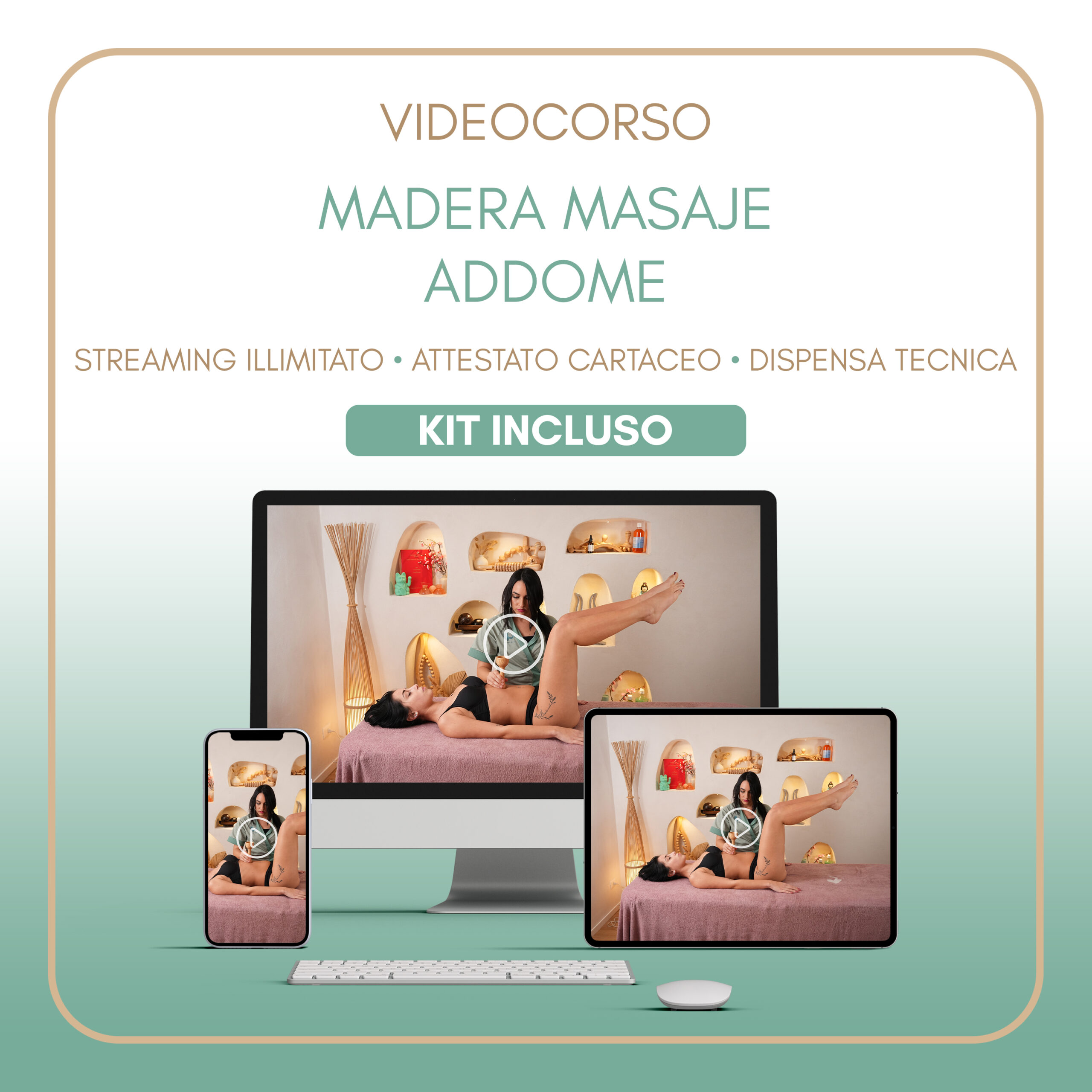 Madera masaje addome